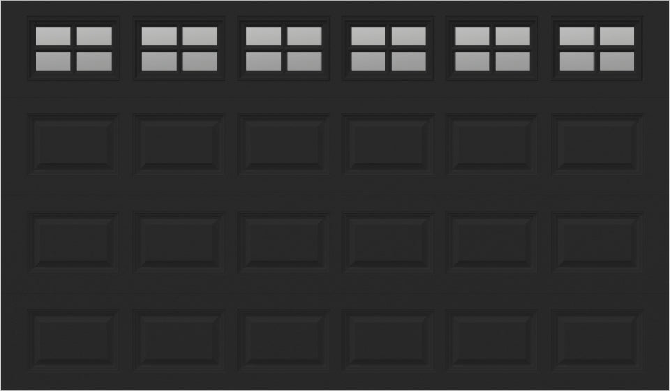 12x7 - Clear -  Stockton With glass - Black