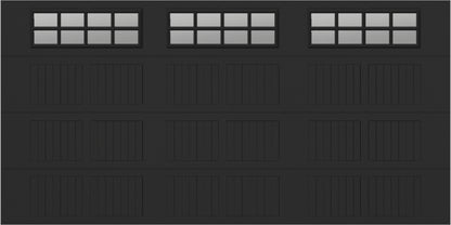 14x7 - Clear -  Stockton With glass Short - Black