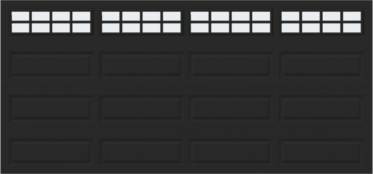 15x7 - Frosted -  Long - Stockton With glass Long - Black